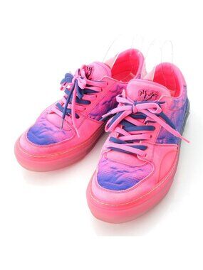 Louis Vuitton LV Ori Line Leather Suede Sneakers Pink Blue
